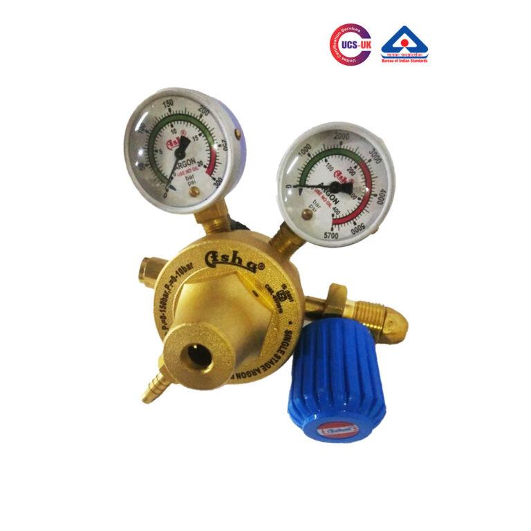 Single Stage Double Meter Argon Regulator Heavy Duty Asha Weld 5099